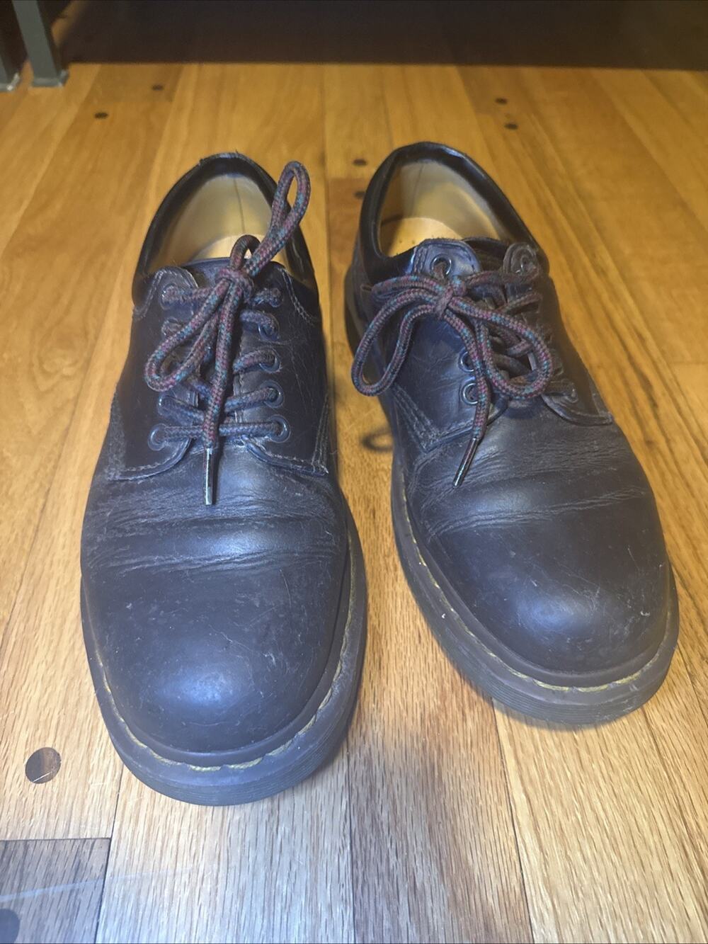 Vtg Dr Martens AirWair Leather Oxford Shoes Mens Sz 10 Black
